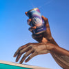 Hand holding a can of kin euphorics calming beverage, made with 0% ABV and functional ingredients  Thumb