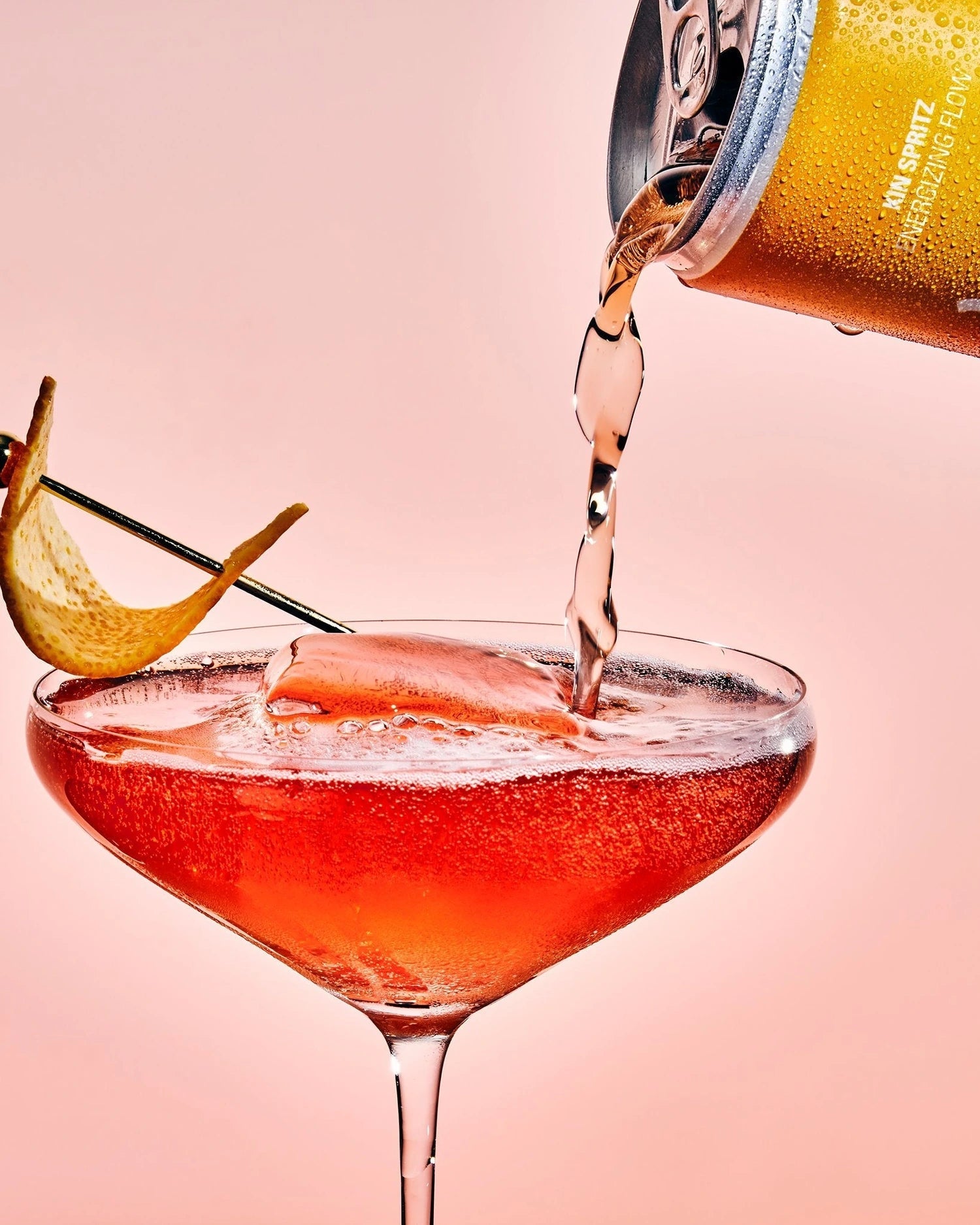 Kin Spritz poured into a coupe